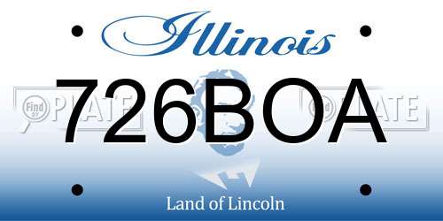 726BOA Illinois License Plate