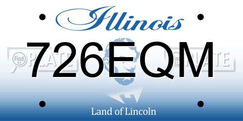 726EQM Illinois License Plate