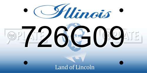 726G09 Illinois License Plate