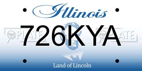 726KYA Illinois License Plate