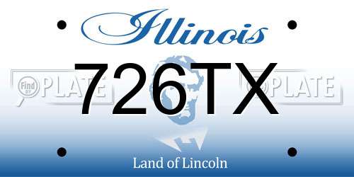 726TX Illinois License Plate
