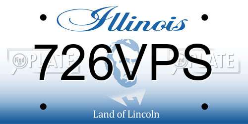 726VPS Illinois License Plate