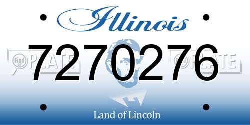 7270276 Illinois License Plate