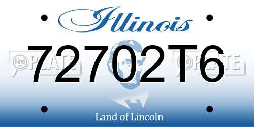 72702T6 Illinois License Plate