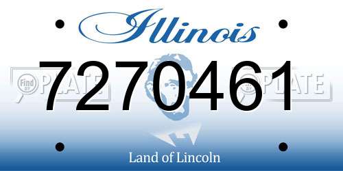 7270461 Illinois License Plate