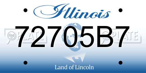 72705B7 Illinois License Plate