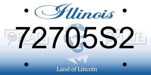 72705S2 Illinois License Plate