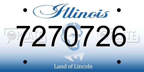 7270726 Illinois License Plate