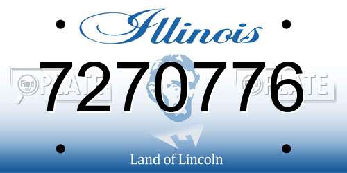 7270776 Illinois License Plate