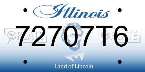 72707T6 Illinois License Plate