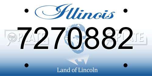 7270882 Illinois License Plate