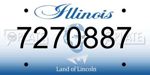 7270887 Illinois License Plate