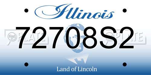 72708S2 Illinois License Plate