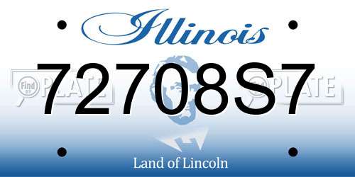72708S7 Illinois License Plate