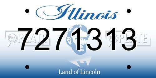7271313 Illinois License Plate