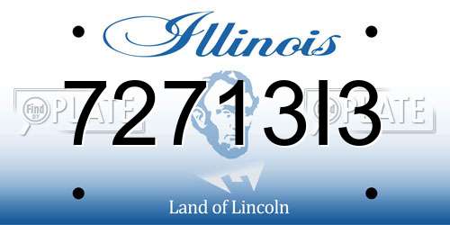 72713I3 Illinois License Plate
