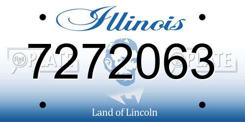 7272063 Illinois License Plate