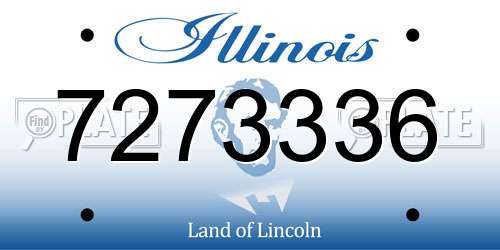 7273336 Illinois License Plate