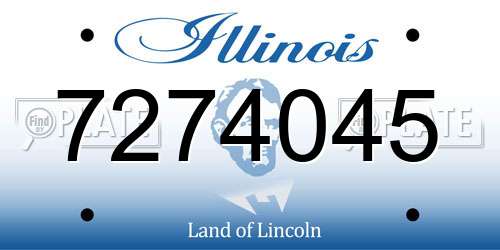 7274045 Illinois License Plate