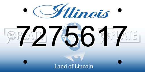 7275617 Illinois License Plate
