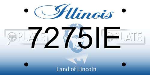7275IE Illinois License Plate