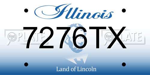 7276TX Illinois License Plate