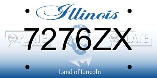 7276ZX Illinois License Plate