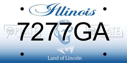 7277GA Illinois License Plate