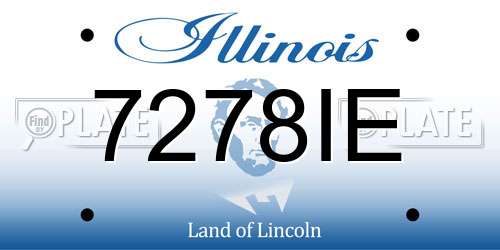 7278IE Illinois License Plate