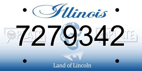 7279342 Illinois License Plate