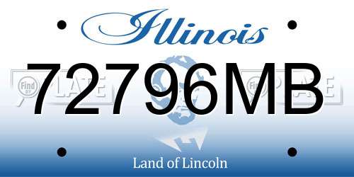 72796MB Illinois License Plate