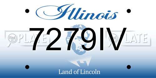 7279IV Illinois License Plate