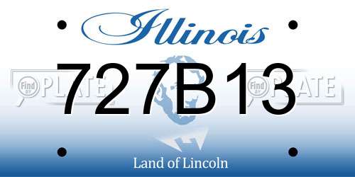 727B13 Illinois License Plate