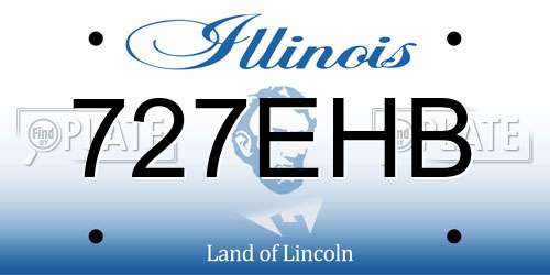 727EHB Illinois License Plate