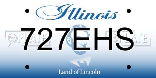 727EHS Illinois License Plate