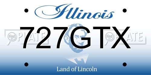 727GTX Illinois License Plate