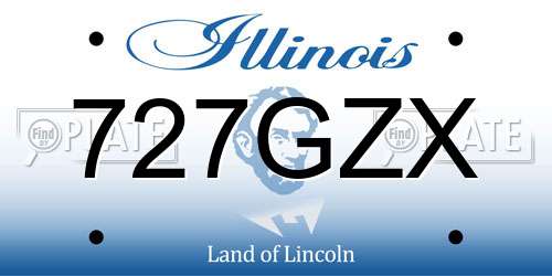 727GZX Illinois License Plate