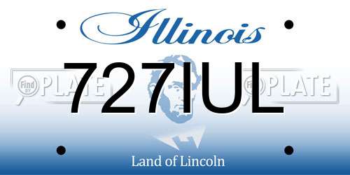 727IUL Illinois License Plate