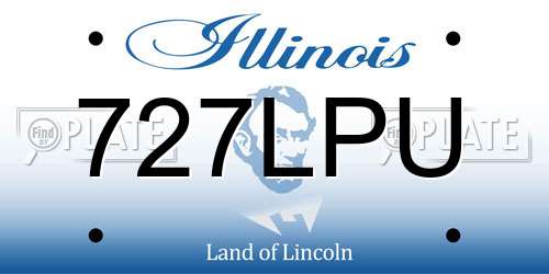 727LPU Illinois License Plate