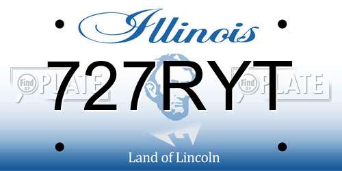 727RYT Illinois License Plate