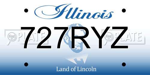 727RYZ Illinois License Plate