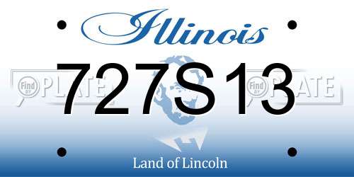 727S13 Illinois License Plate
