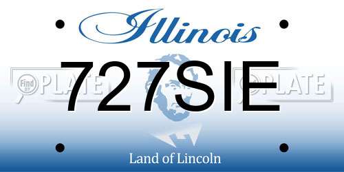 727SIE Illinois License Plate
