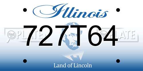 727T64 Illinois License Plate
