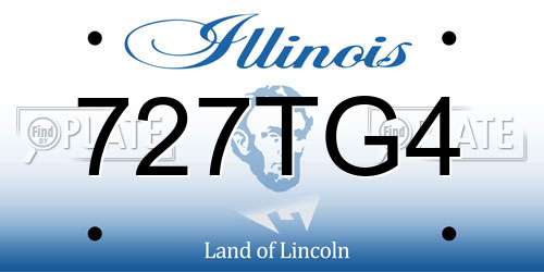 727TG4 Illinois License Plate