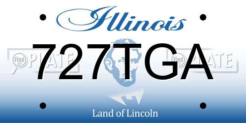 727TGA Illinois License Plate