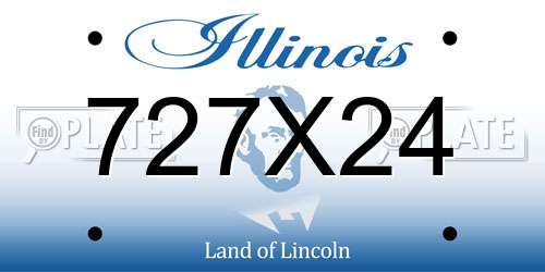 727X24 Illinois License Plate