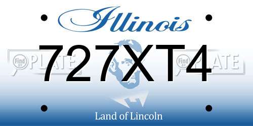727XT4 Illinois License Plate