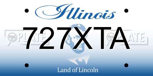 727XTA Illinois License Plate
