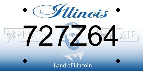 727Z64 Illinois License Plate
